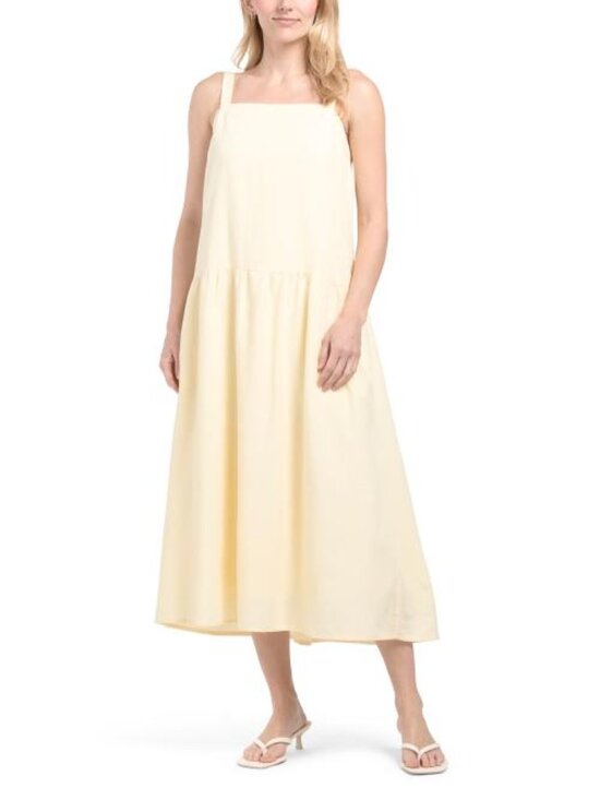 LEA Dresses & Skirts - LEA Linen Blend Dropped Waist Maxi Dress